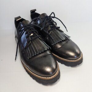 Pedro Miralles leather brogues/oxfords with fringe.